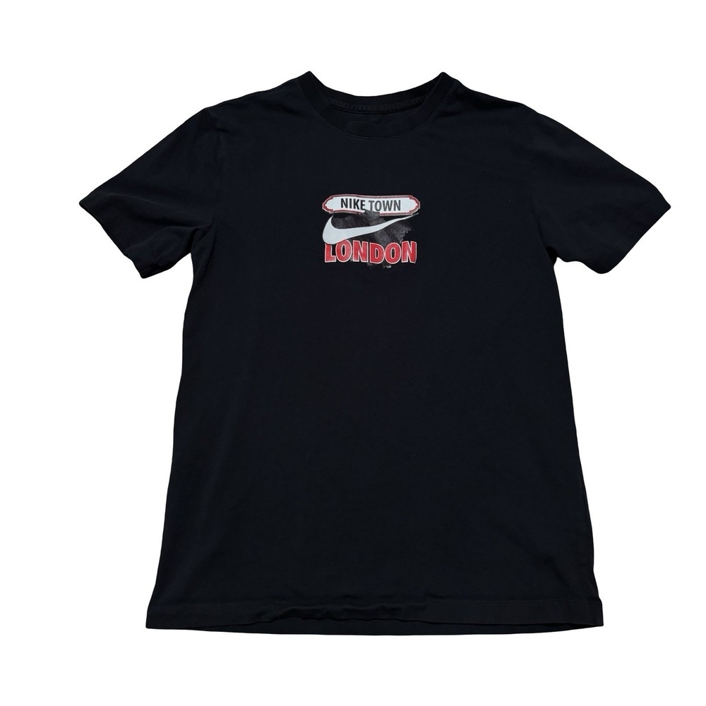 Nike Town London Graphic Double Sided T Shirt Black Size Small 18 x 25.5